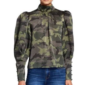 Alice + Olivia Winslet Camo Print Top
